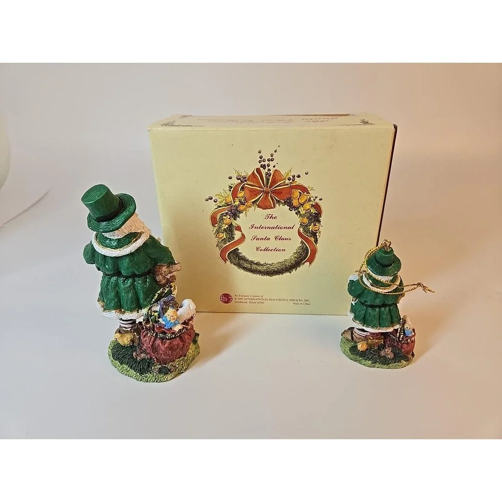International Santa Claus IRELAND Irish Father Christmas Figure & ornament 1995